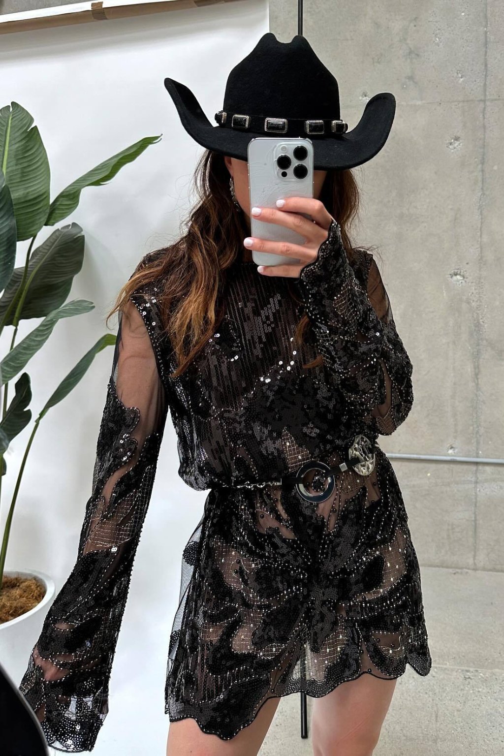 Nyla Dazzling Black Beaded Mini Dress by The Lode Lane