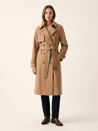 Camel belted trench coat by The Lode Lane