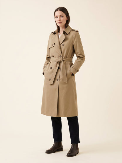 Khaki belted trench coat by The Lode Lane