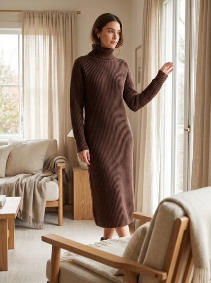 Chocolate Sweater Dress by The Lode Lane