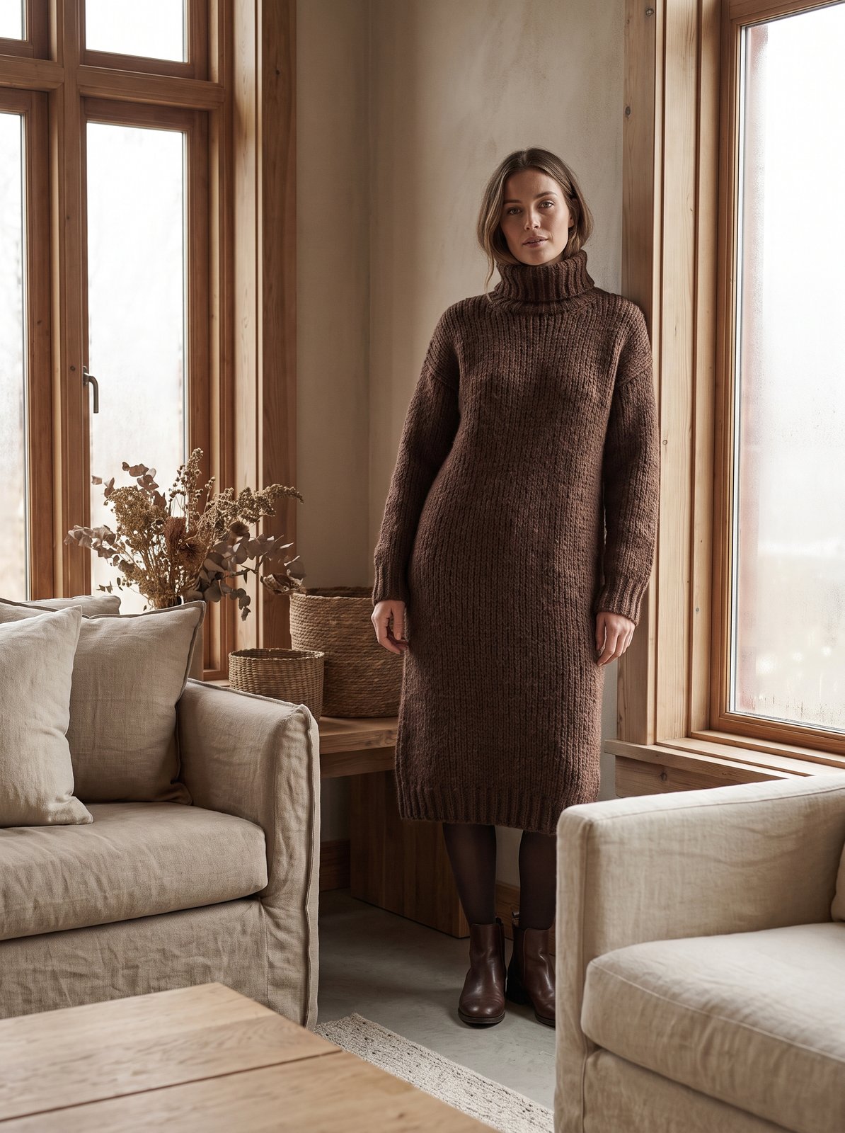 Chocolate Sweater Dress by The Lode Lane
