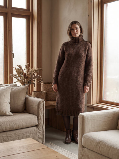 Chocolate Sweater Dress by The Lode Lane