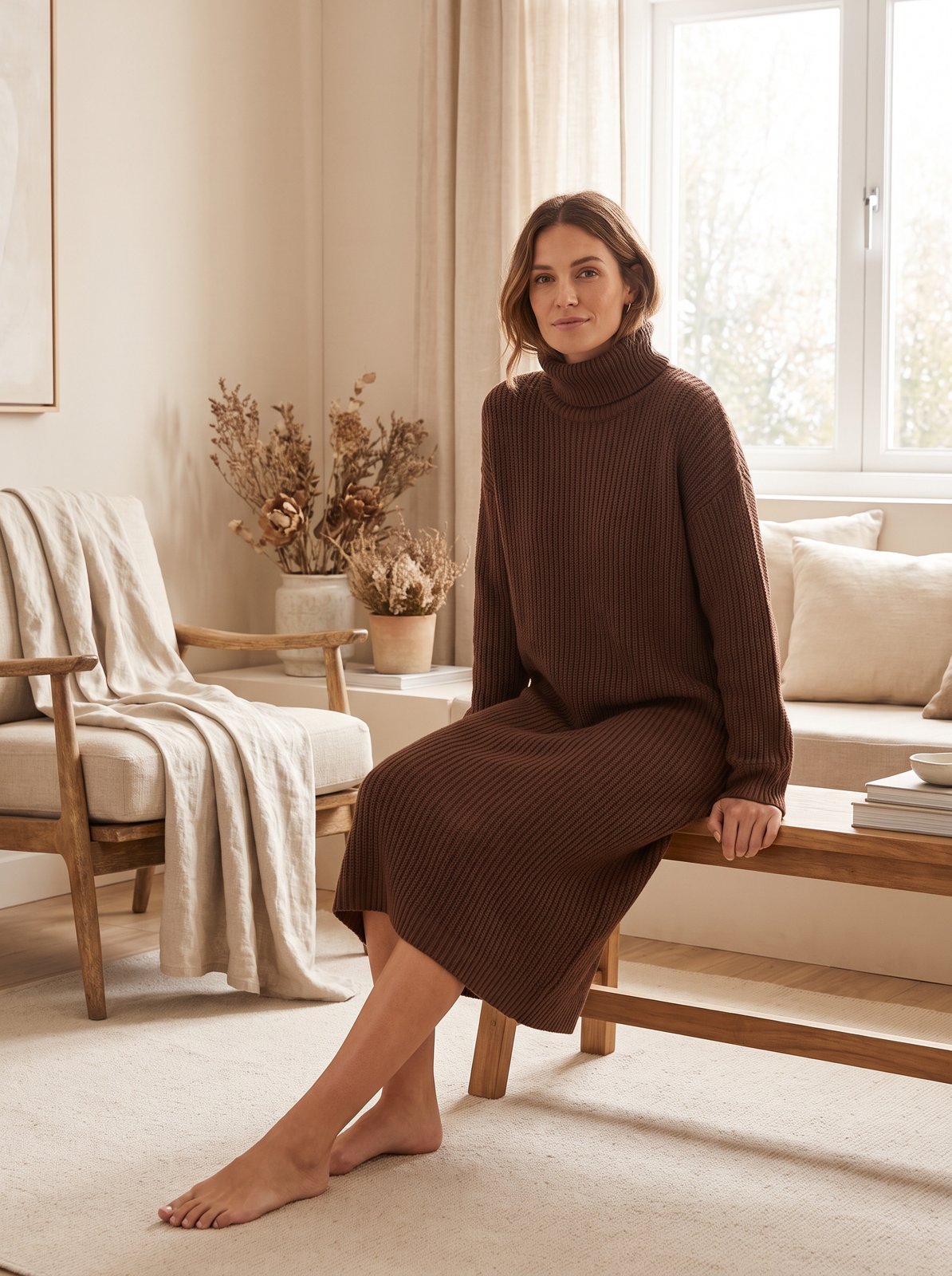 Chocolate Sweater Dress by The Lode Lane