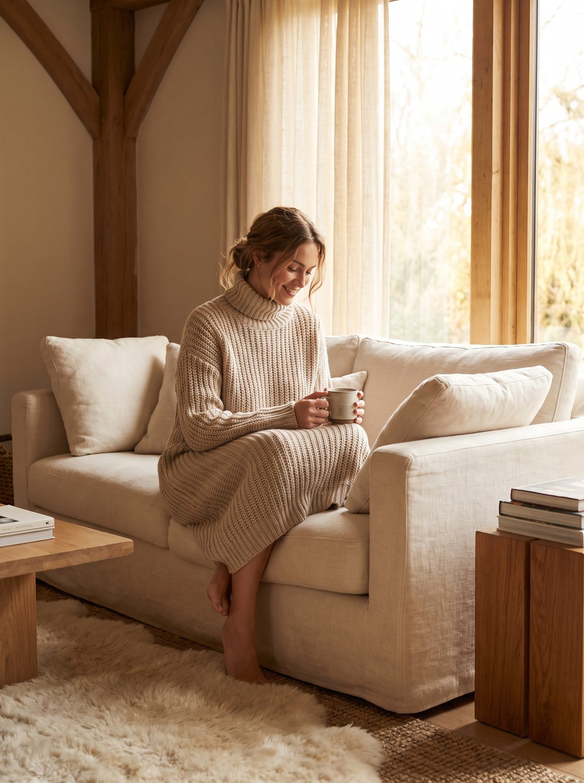 Oatmeal Sweater Dress by The Lode Lane