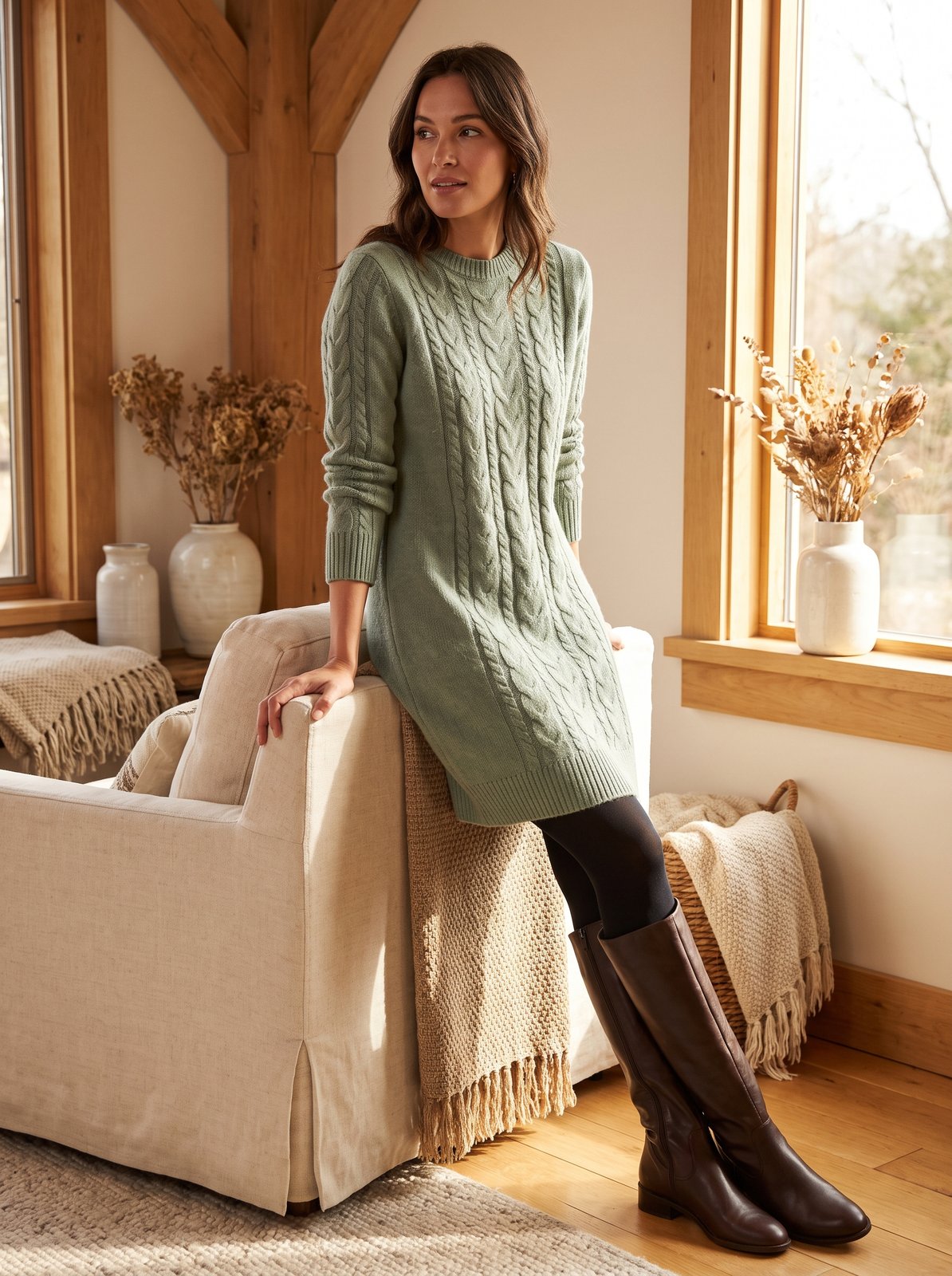 Sage Sweater Dress by The Lode Lane