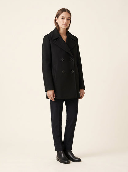 Black double breasted peacoat by The Lode Lane