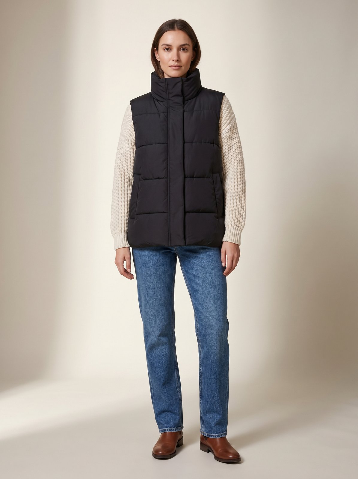 Black puffer vest by Lode Lane