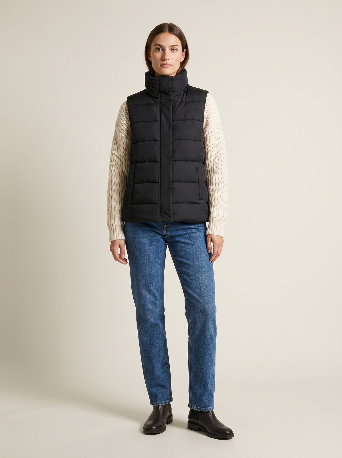 Black puffer vest by Lode Lane