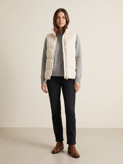 Cream puffer vest by Lode Lane