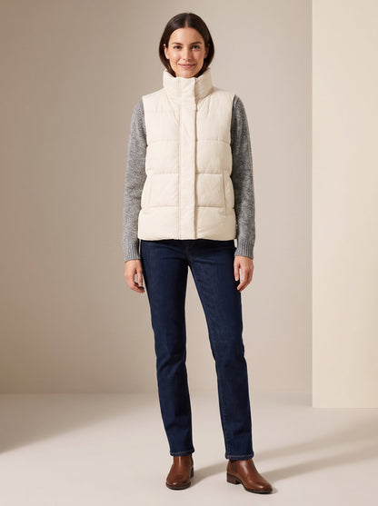 Cream puffer vest by Lode Lane