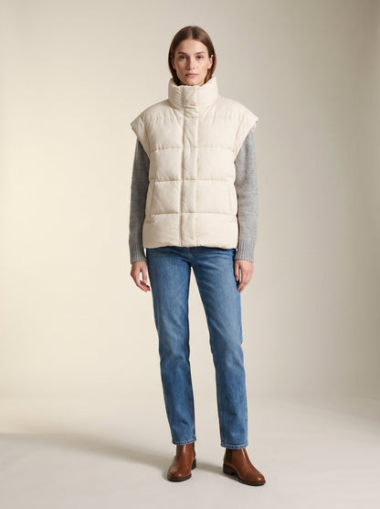 Cream puffer vest by Lode Lane