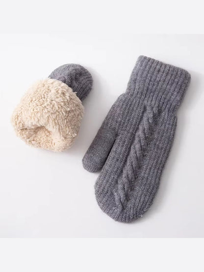 Charcoal Knit Mittens by The Lode Lane
