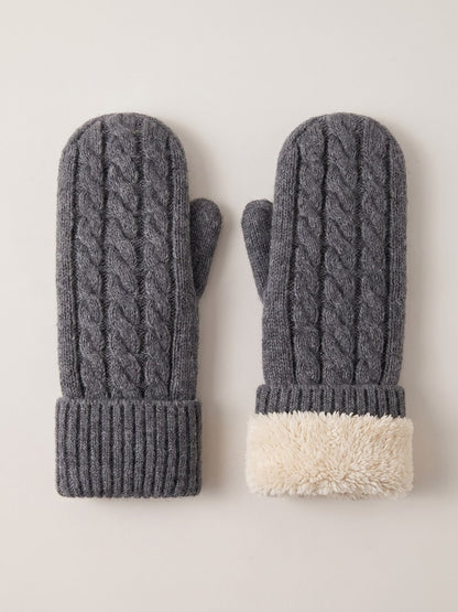 Charcoal Knit Mittens by The Lode Lane