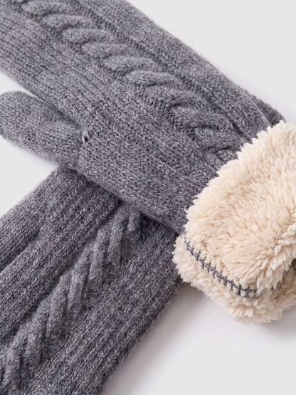 Charcoal Knit Mittens by The Lode Lane