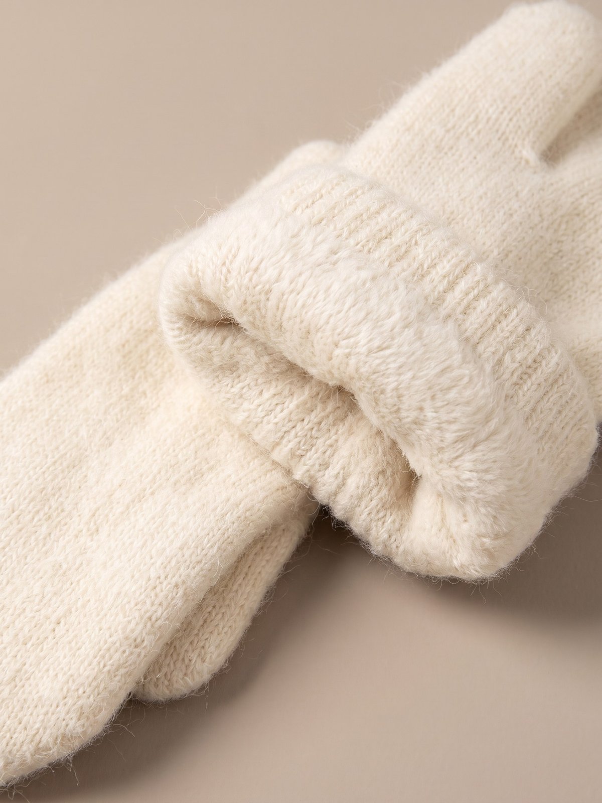 Cream Knit Mittens by The Lode Lane