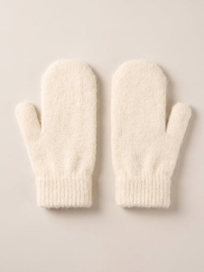 Cream Knit Mittens by The Lode Lane