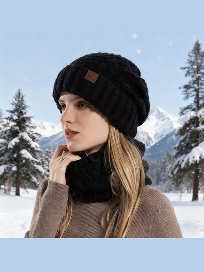 Black Hat and Scarf Set by The Lode Lane