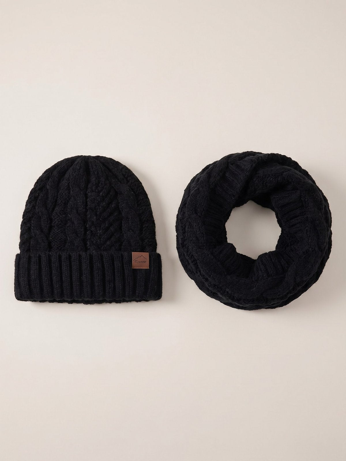 Black Hat and Scarf Set by The Lode Lane