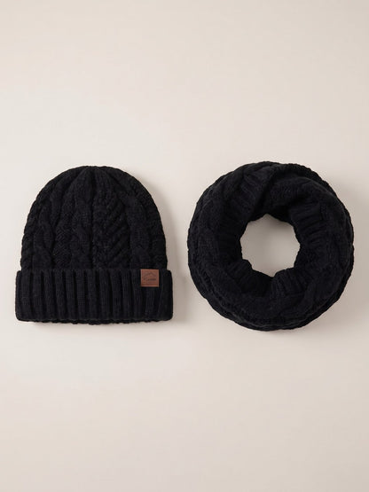 Black Hat and Scarf Set by The Lode Lane